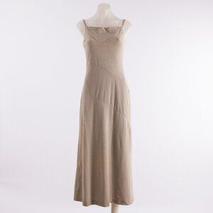 Toy Girl Beige Vintage Y2K Slip Midi Dress Made in Italy Size US XS